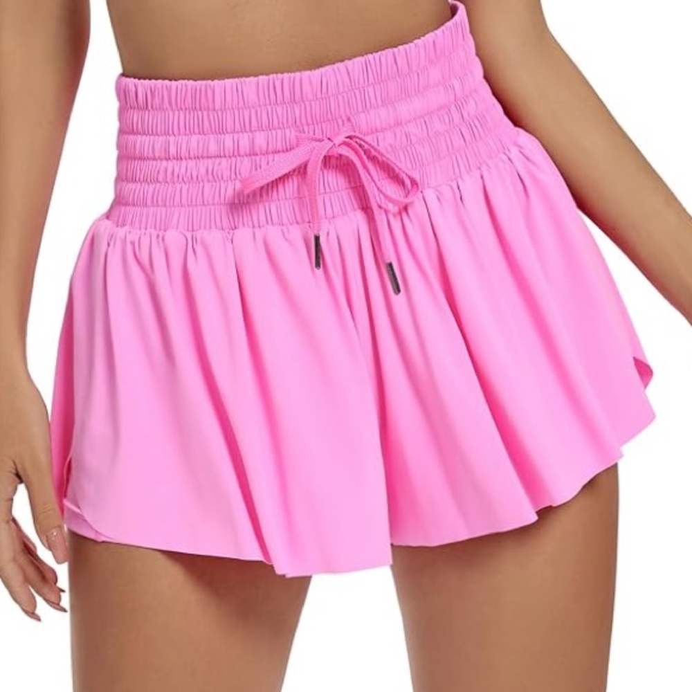 Blaosn Flowy Athletic Shorts for Women Gym Yoga Workout Medium Hot Pink